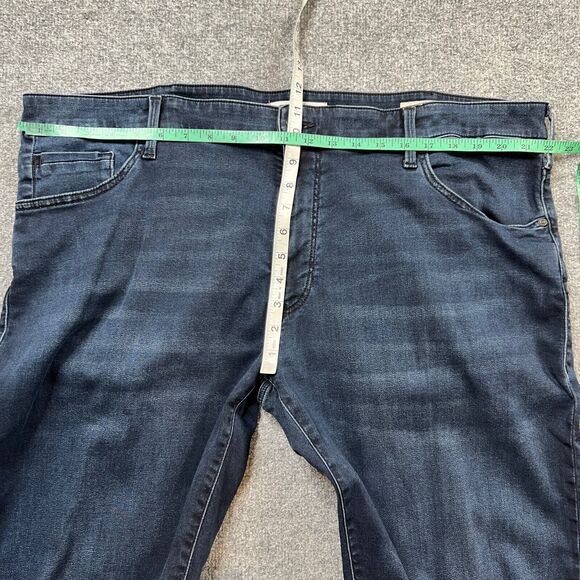 Mavi Jeans Mens 42 Blue Zach Straight Leg Mid Rise Whiskered 5 Pocket Denim - Picture 6 of 10